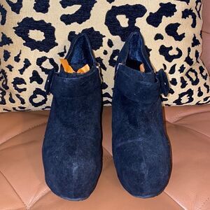 𝅺FASHION Shoe Vero Cuoio Heeled Bootie with Buckle